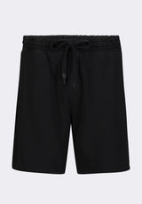 Short en molleton relax pour homme Hilston, Noir - BM24536