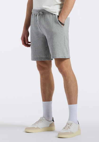 Short en molleton relax pour homme Hilston, Gris chiné - BM24536