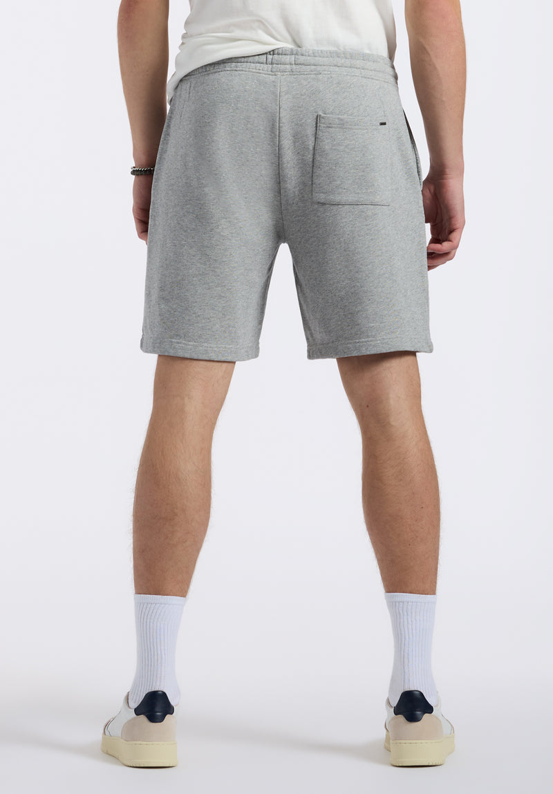 Short en molleton relax pour homme Hilston, Gris chiné - BM24536