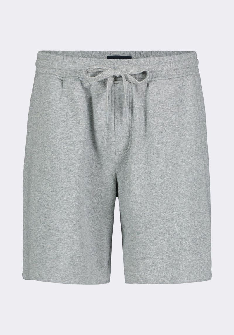 Short en molleton relax pour homme Hilston, Gris chiné - BM24536