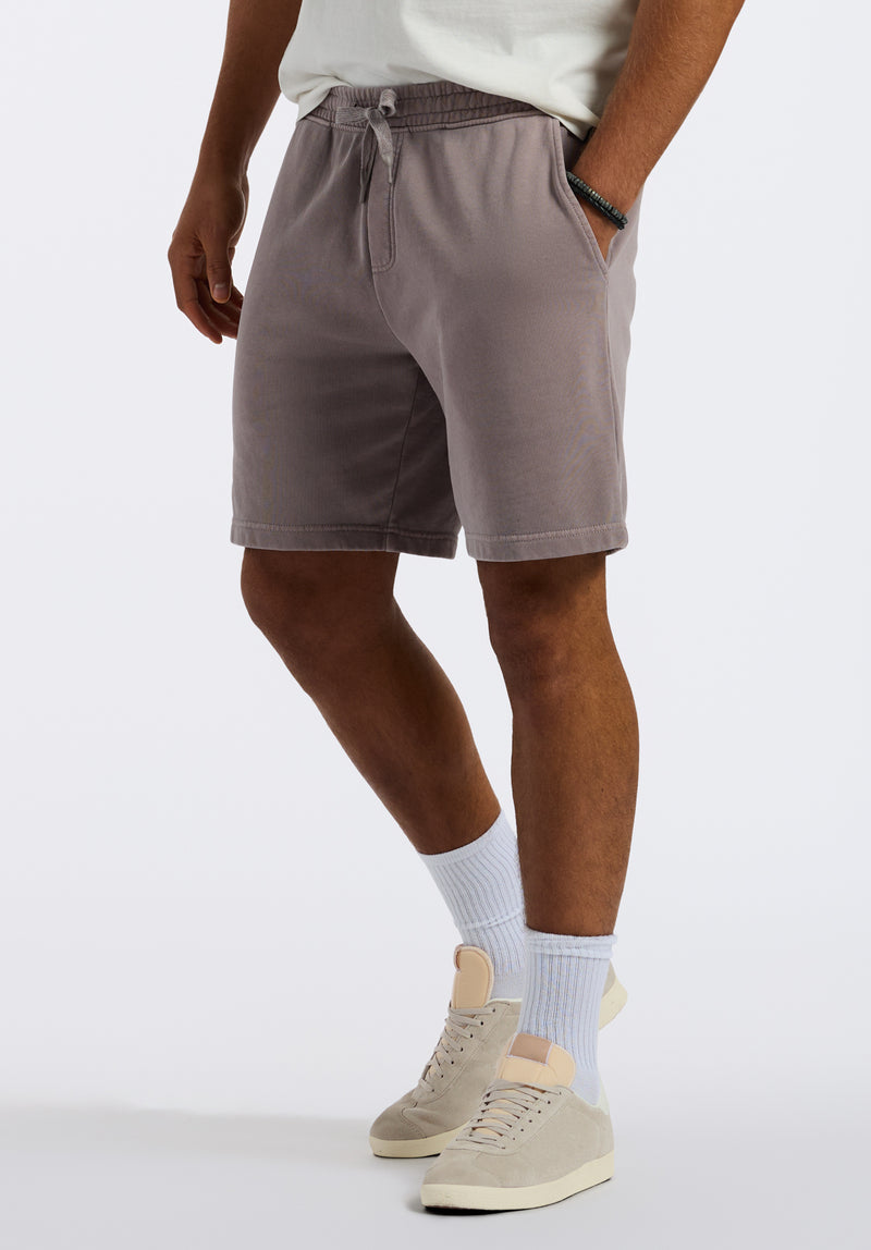 Hilston Men's Fleece Relaxed Shorts, Driftwood Brown - BM24536