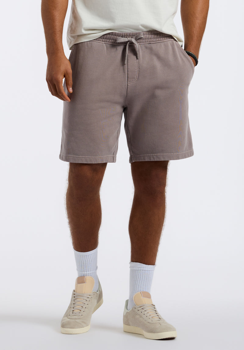 Short en molleton relax pour homme Hilston, Marron - BM24536