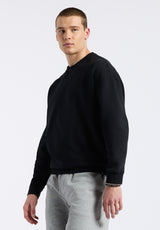 Sweat-shirt col rond décontracté pour homme Famke, Noir - BM24541