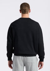 Famke Men's Relaxed Crewneck Sweatshirt, Black - BM24541