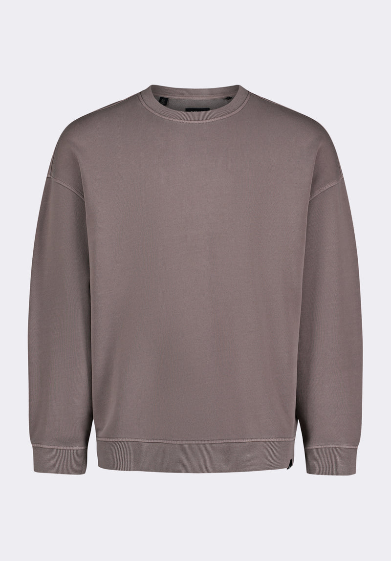 Sweat-shirt col rond décontracté pour homme Famke, Marron - BM24541