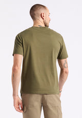 T-shirt col rond en jersey à manches courtes pour homme Kanto, Vert fougère - BM24603