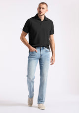 Kindell Men's Short-Sleeve Piqué Polo, Black - BM24608