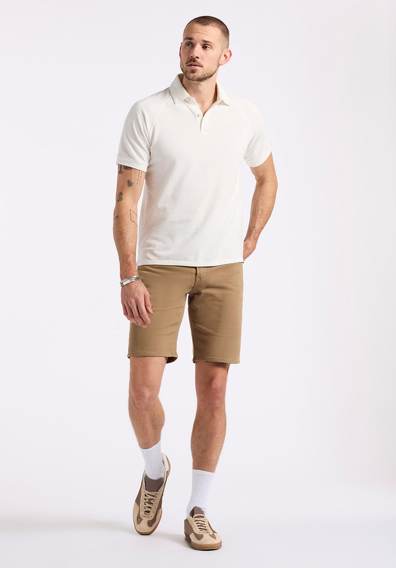 Polo en piqué à manches courtes pour homme Kindell, blanc - BM24608