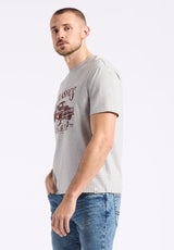 Trige Men's Graphic T-Shirt with Pickup Truck Print, Heather Grey - BM24631