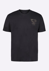 Tonder Men's Graphic T-Shirt with Eagle Print, Black - BM24634