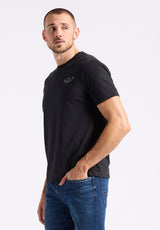 T-shirt graphique avec imprimé moto pour homme Theels, Noir - BM24639