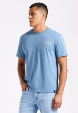 Tuffalo Men's Graphic T-Shirt with "Buffalo" Print, Coronet Blue - BM24644