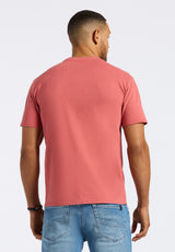 T-shirt graphique avec imprimé crâne de taureau pour homme Tarz, Rouge minéral - BM24649