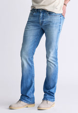 Buffalo David Bitton Slim Bootcut King Men's Jeans, Veined and Sanded Indigo - BM26004 Color INDIGO