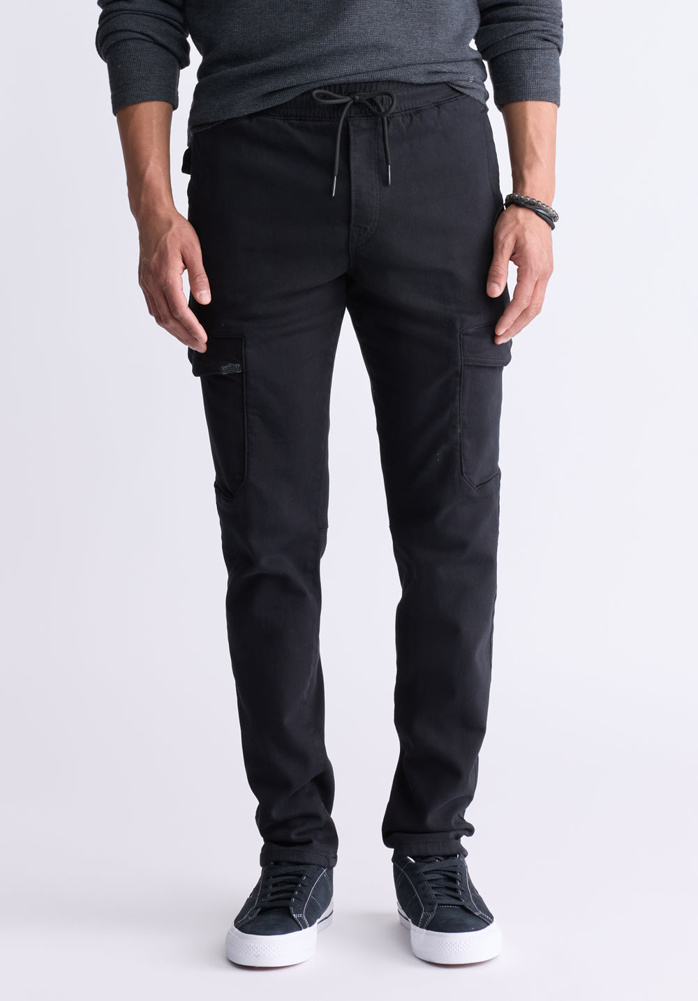 Mens black fleece pants online