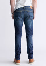 Jean étroit pour homme Slim Ash, indigo contrastant - BM26024