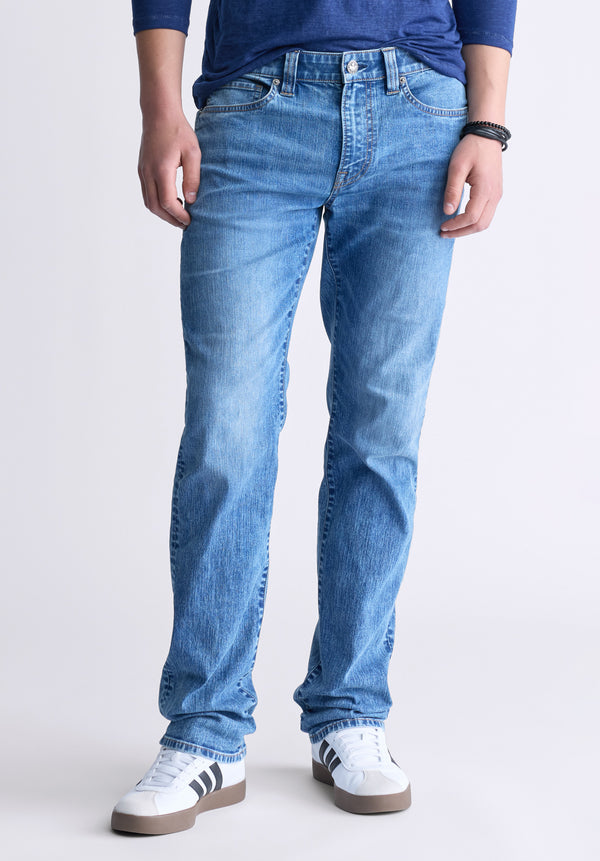 Straight Six Men's Jeans, Contrasted Indigo - BM26028