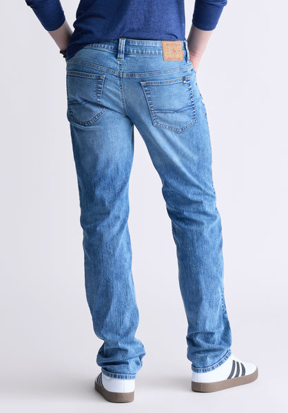 Straight Six Men's Jeans, Contrasted Indigo - BM26028