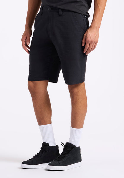 Short cargo utilitaire droit décontracté pour homme Dean, Noir - BM26076