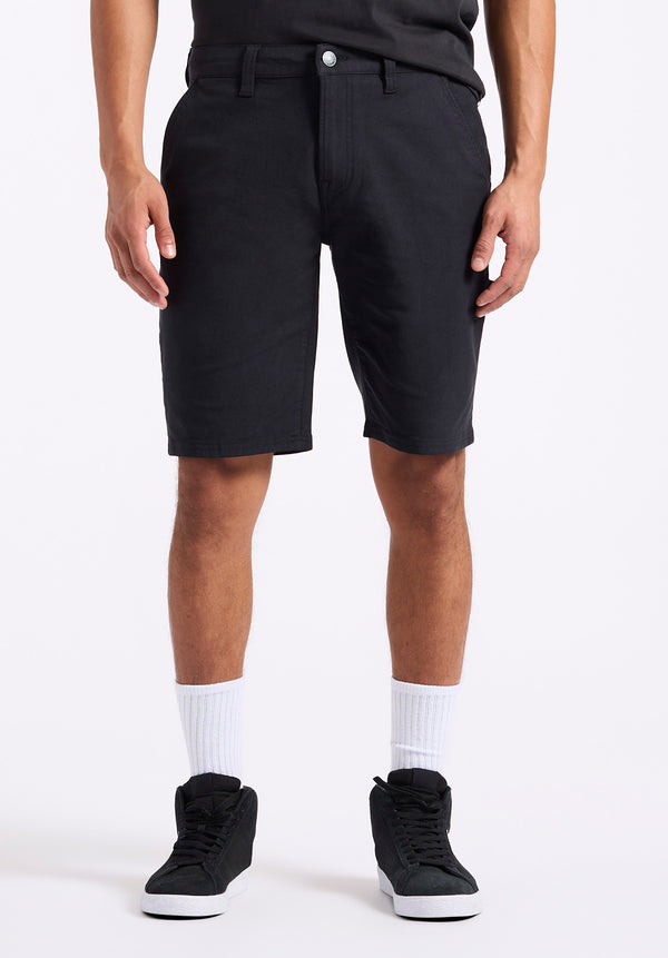 Short cargo utilitaire droit décontracté pour homme Dean, Noir - BM26076