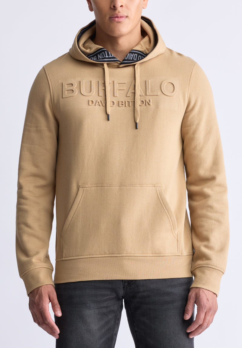 Embossed logo hooded sweatshirt hotsell