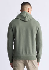 Sweat à capuche avec logo embossé Fadol pour hommes, vert - BPM13610V