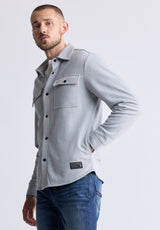 Fabion Men's Shacket in Light Heather Grey - BPM14114