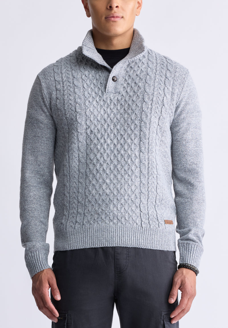 Grey pullover mens on sale