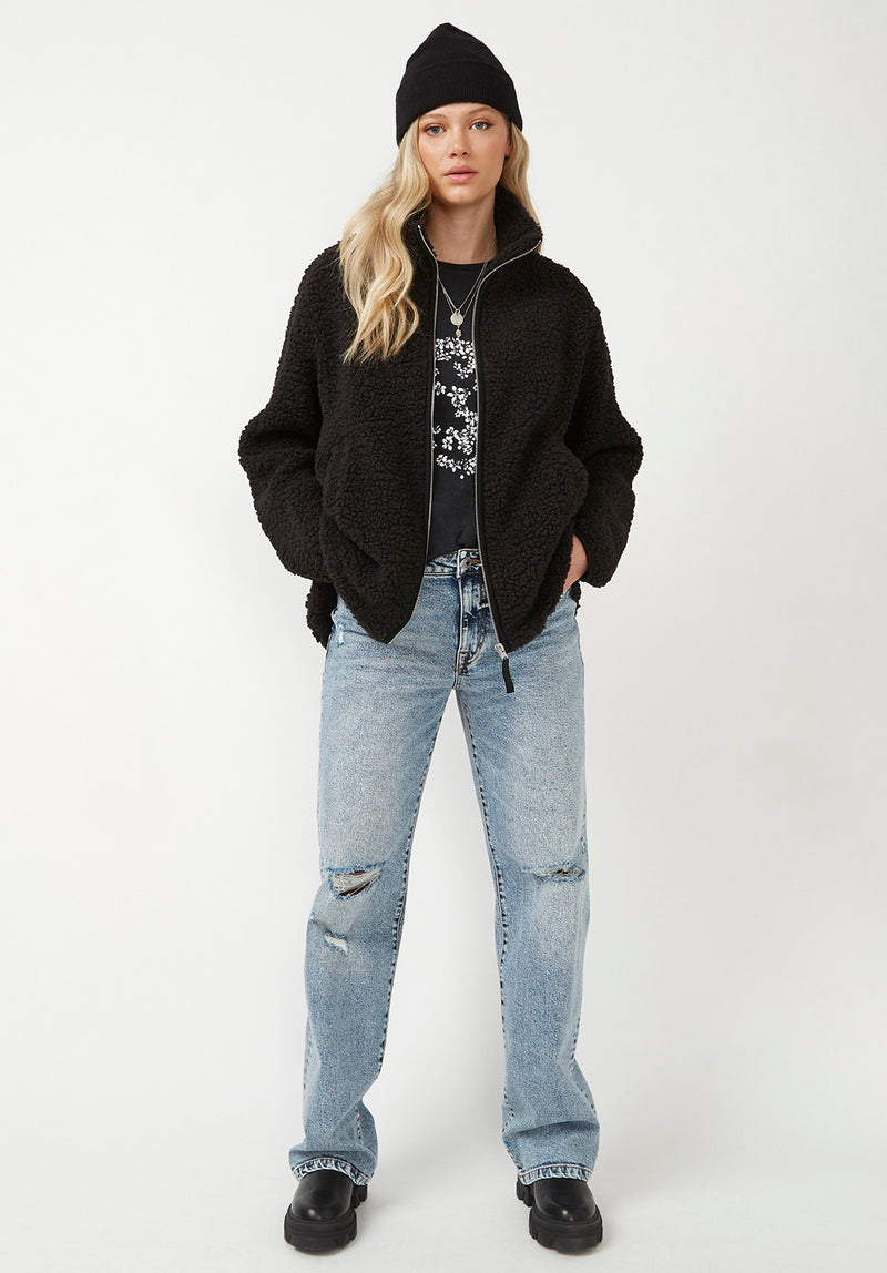 Caterina Women's Full Zip Jacket in Black – Buffalo Jeans CA