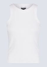 Regine Women's Ribbed Tank Top, Cloud white - KT0119H