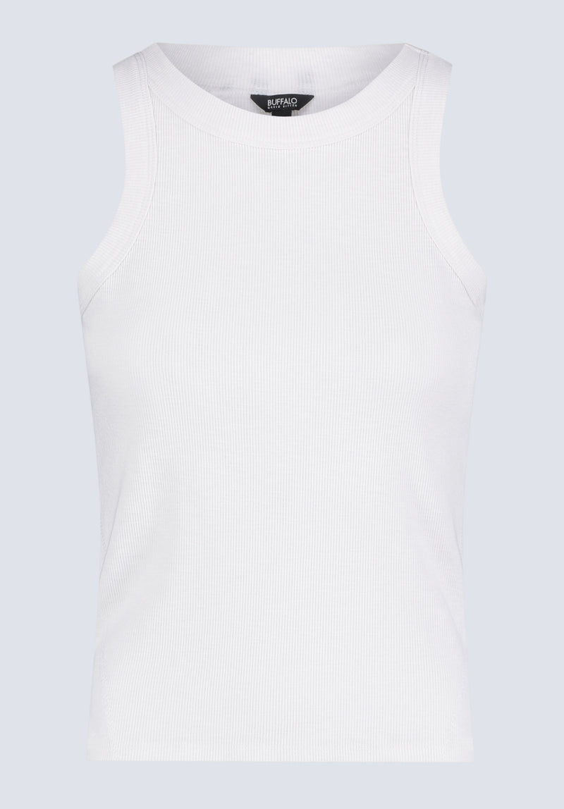 Regine Women's Ribbed Tank Top, Cloud white - KT0119H