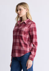 Buffalo David Bitton Georgie Women's Long-Sleeved Shirt, Beaujolais Red  - KT0124F Color BEAUJOLAIS