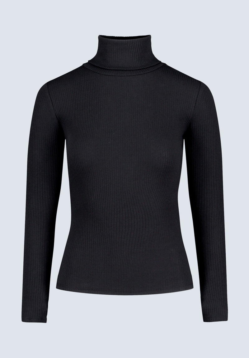 Girls black ribbed turtleneck hotsell