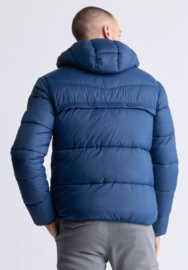 Manteau Matelassé Jerome Bleu Marin pour Hommes - OBMEF006