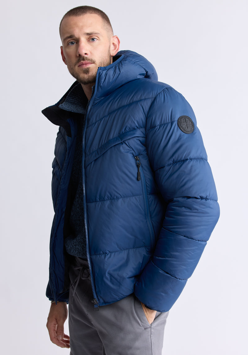 Blue puffer jacket hotsell