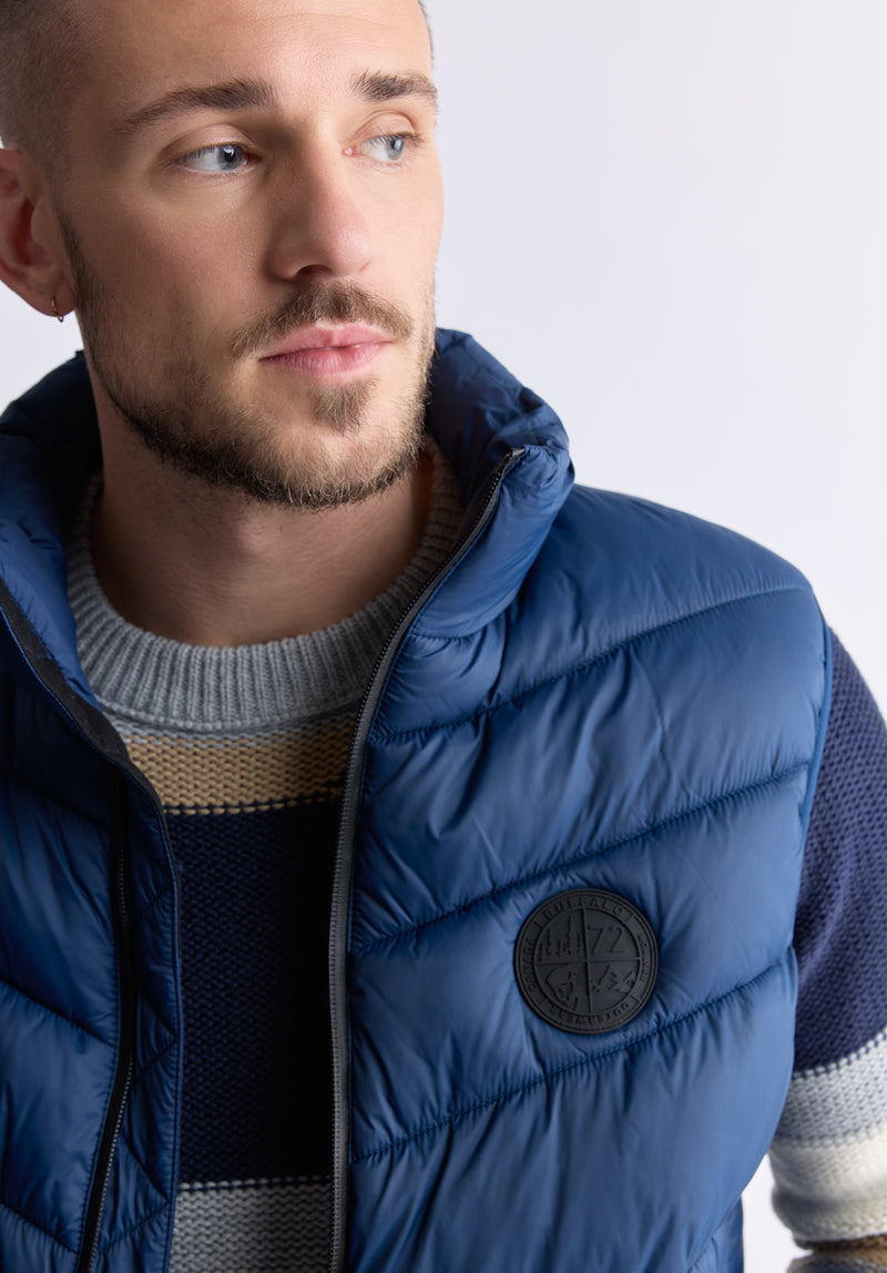 Veste Matelassée Bleu Marin Davies pour Hommes - OBMEF007