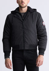 Veste zippée à capuche Cliff pour hommes, noir - OBMFB001