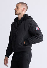 Veste zippée à capuche Cliff pour hommes, noir - OBMFB001