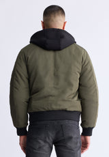 Veste zippée à capuche Cliff pour hommes, vert - OBMFB001