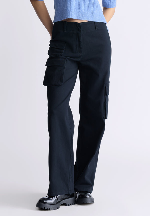 Buffalo David Bitton Fellie Women's Cargo Pants, Black  - WB0011F Color BLACK