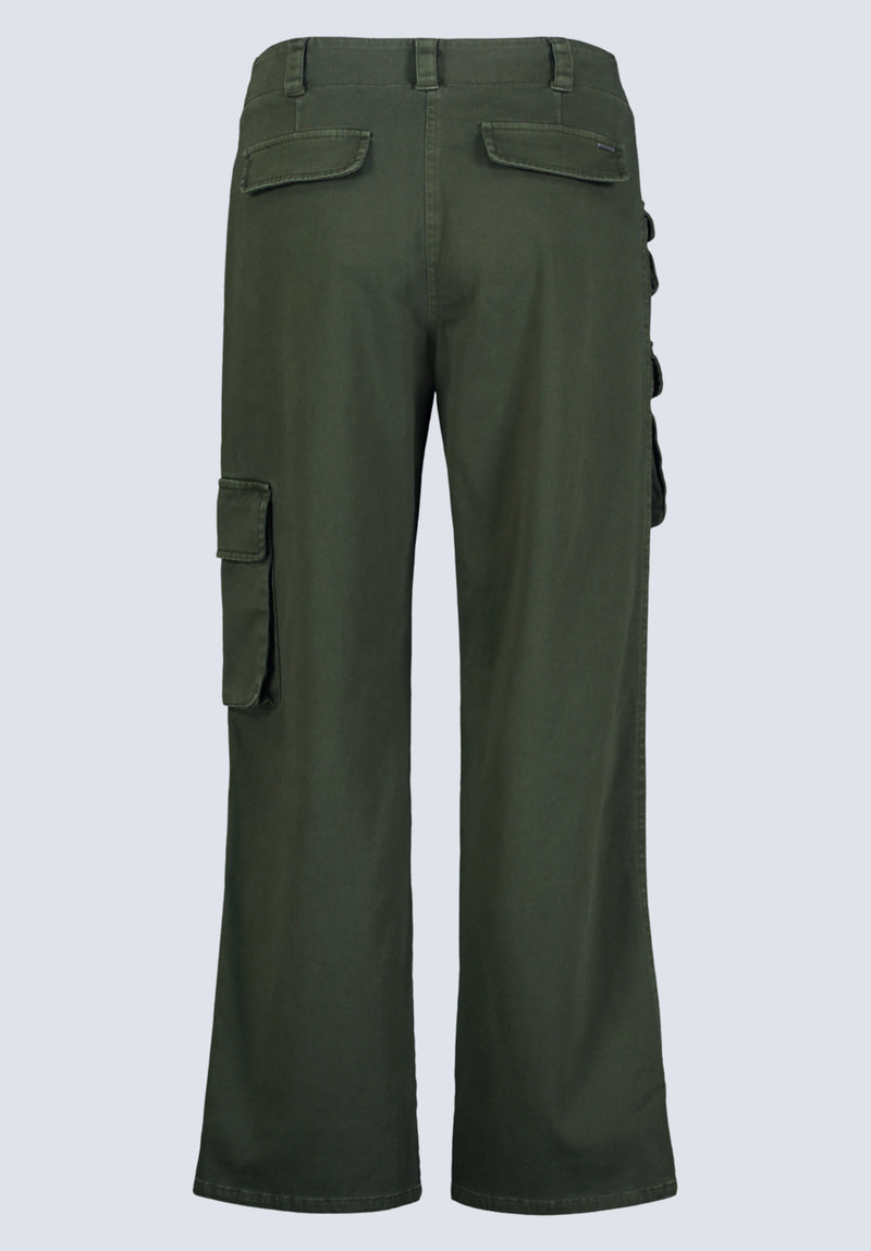 Fellie Women's Cargo Pants, Dark Green - WB0008F