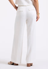 Adelina Women's Linen Blend Wide-Leg Pants, Off-White - WB0027P