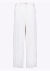 Adelina Women's High-Waisted Wide-Leg Pants, White - WB0027P