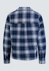 Enid Women's Plaid Shirt, Navy - WT0126F