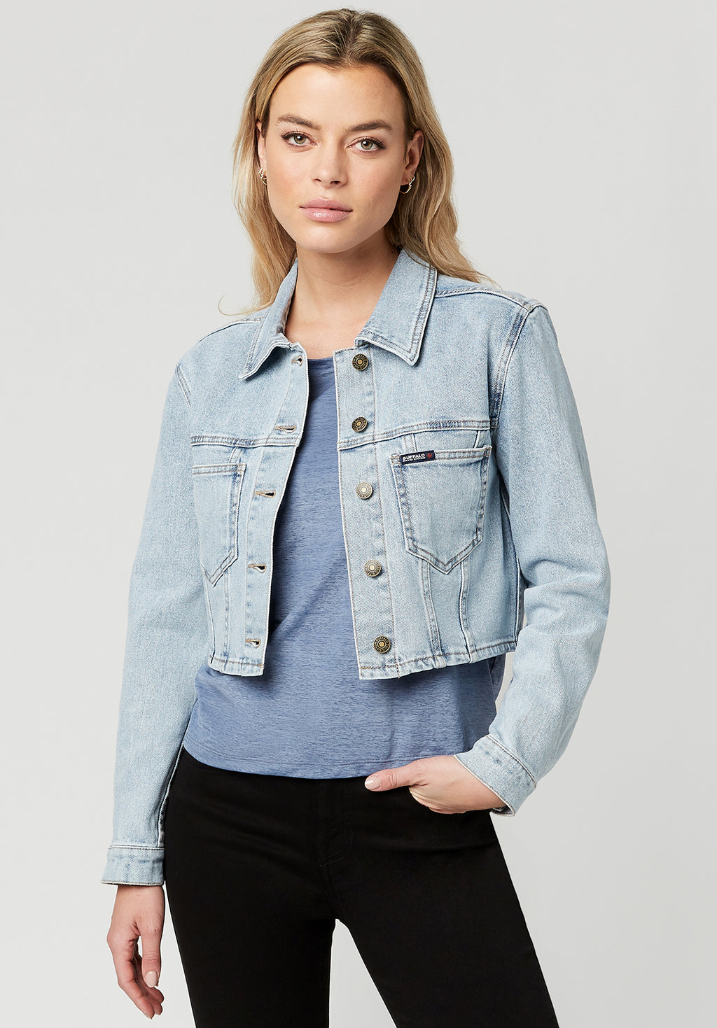 Cropped Tina Super Bleach Denim Jacket – Buffalo Jeans CA