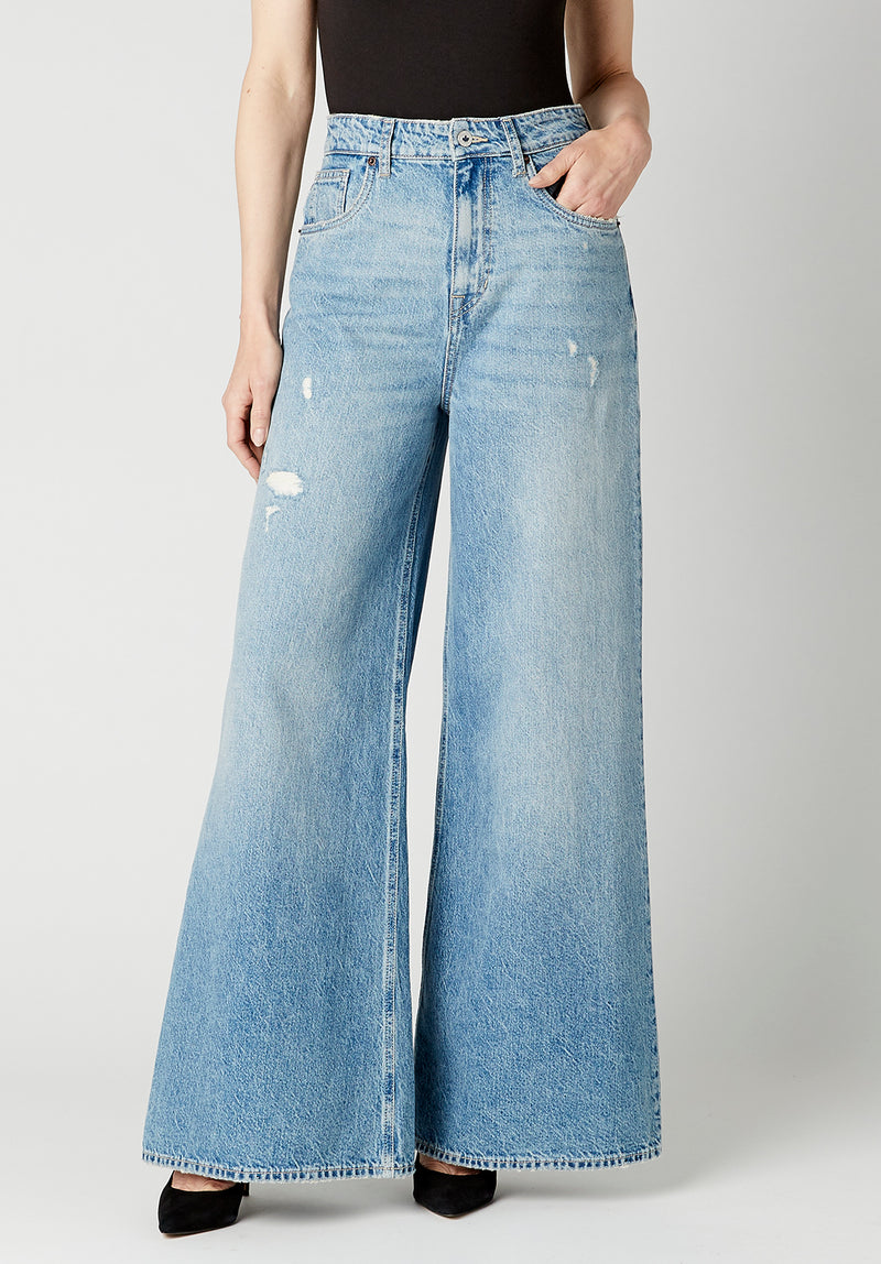 FRAME Le High 'N' Tight cropped distressed high-rise bootcut jeans