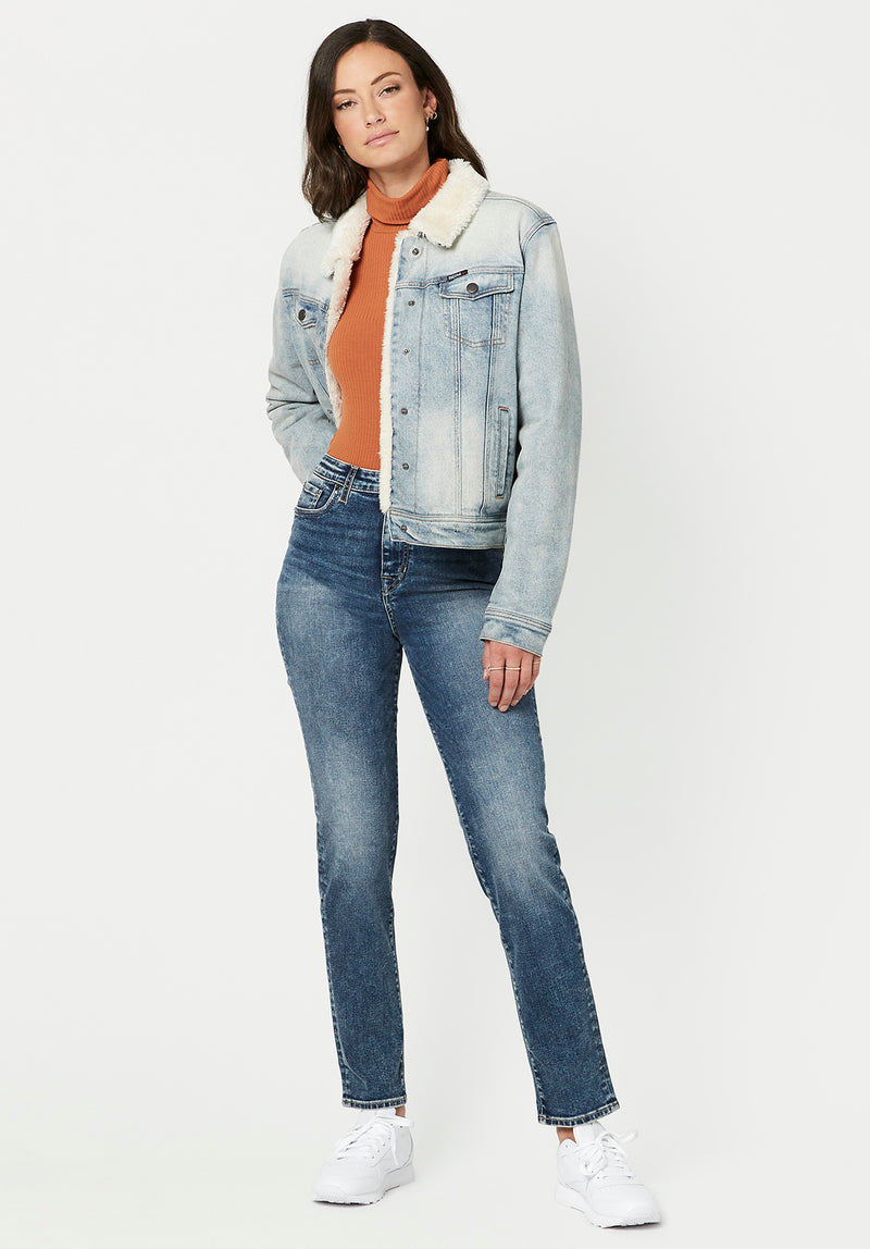 Fur lined denim jacket — New Day Sales Inc. — Clothing Shop Canada