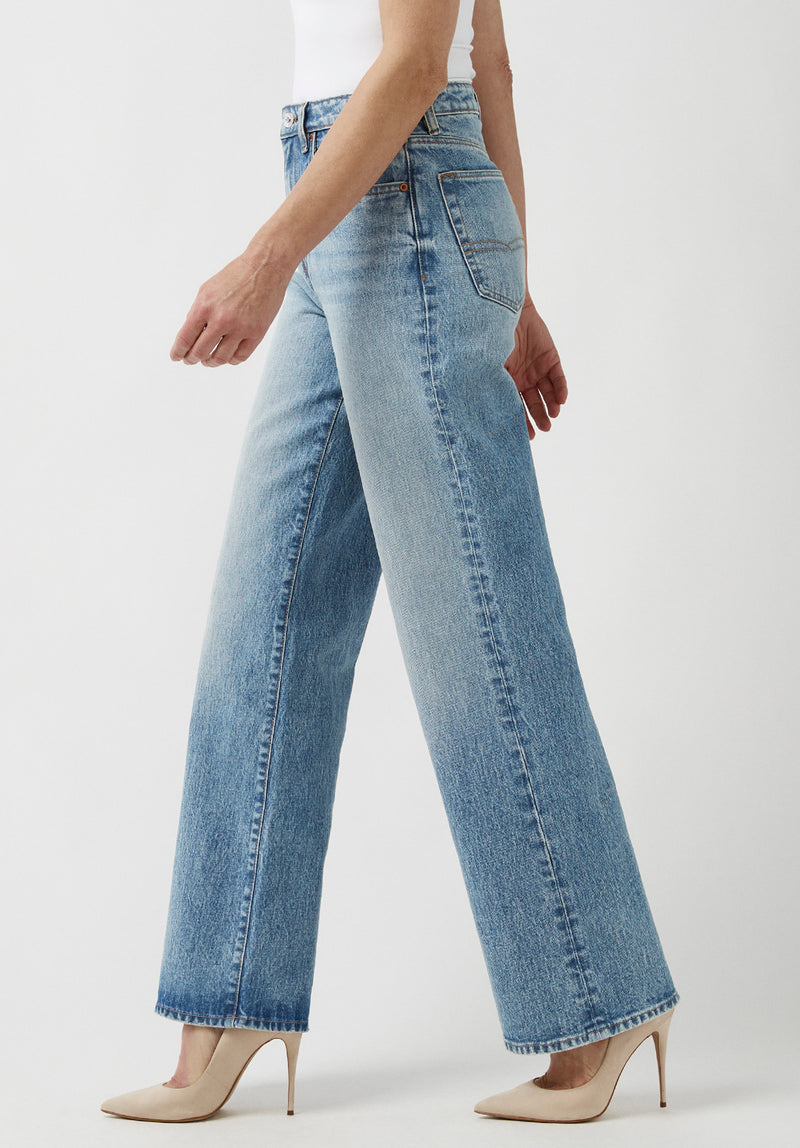 Reclaimed Vintage The '93 wide leg jeans in washed black