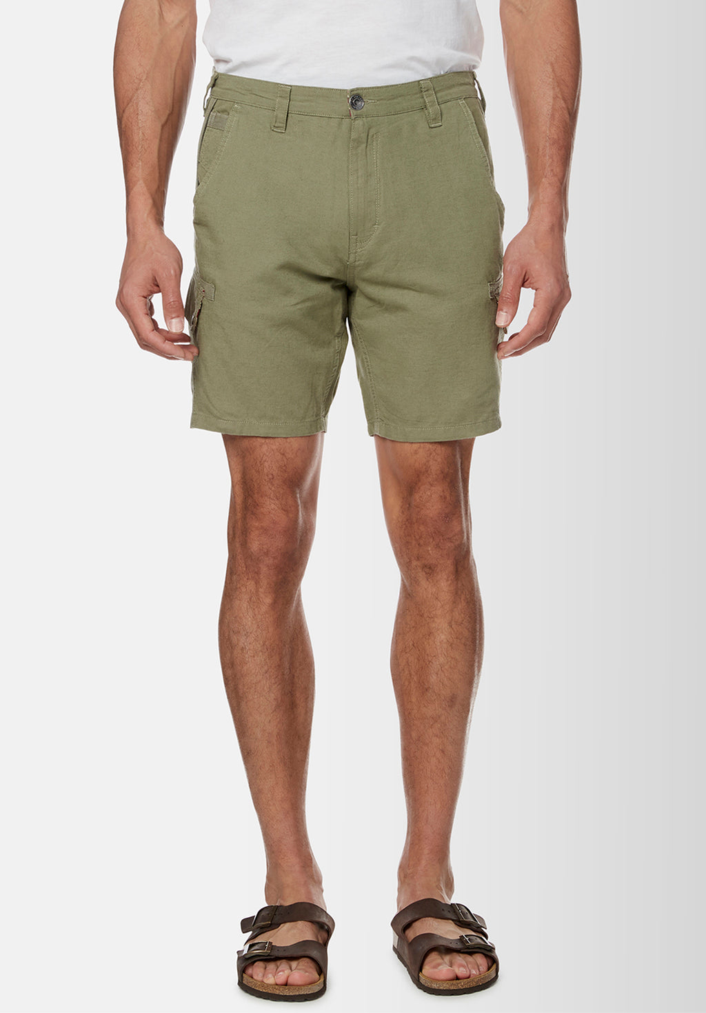 Havane Men's Linen Twill Shorts in Army Green – Buffalo Jeans CA